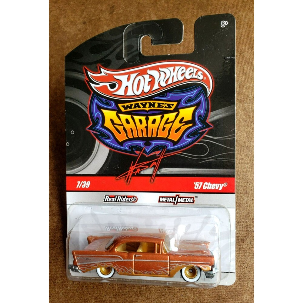 2010 Hot Wheel '57 CHEVY BEL AIR Copper WAYNE'S GARAGE 7/39 White Wall DDRR 1:64